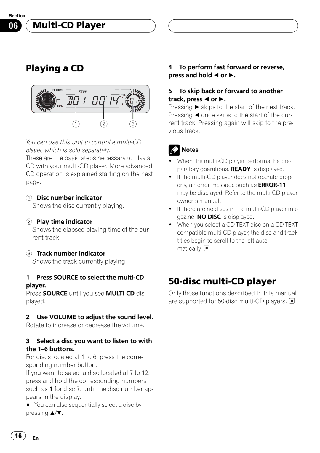 Pioneer DEH-P4550 operation manual 