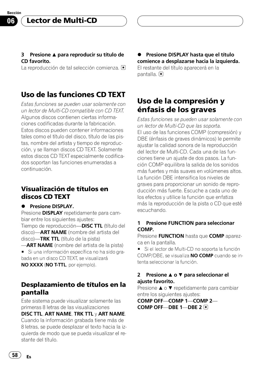 Pioneer DEH-P4550 operation manual + % 