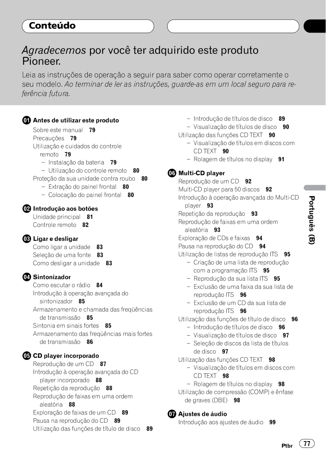 Pioneer DEH-P4550 operation manual 