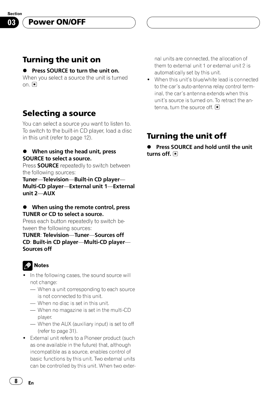 Pioneer DEH-P4550 operation manual 