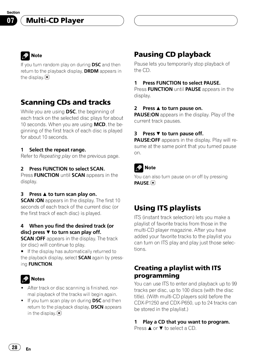 Pioneer DEH-P4600MP operation manual 