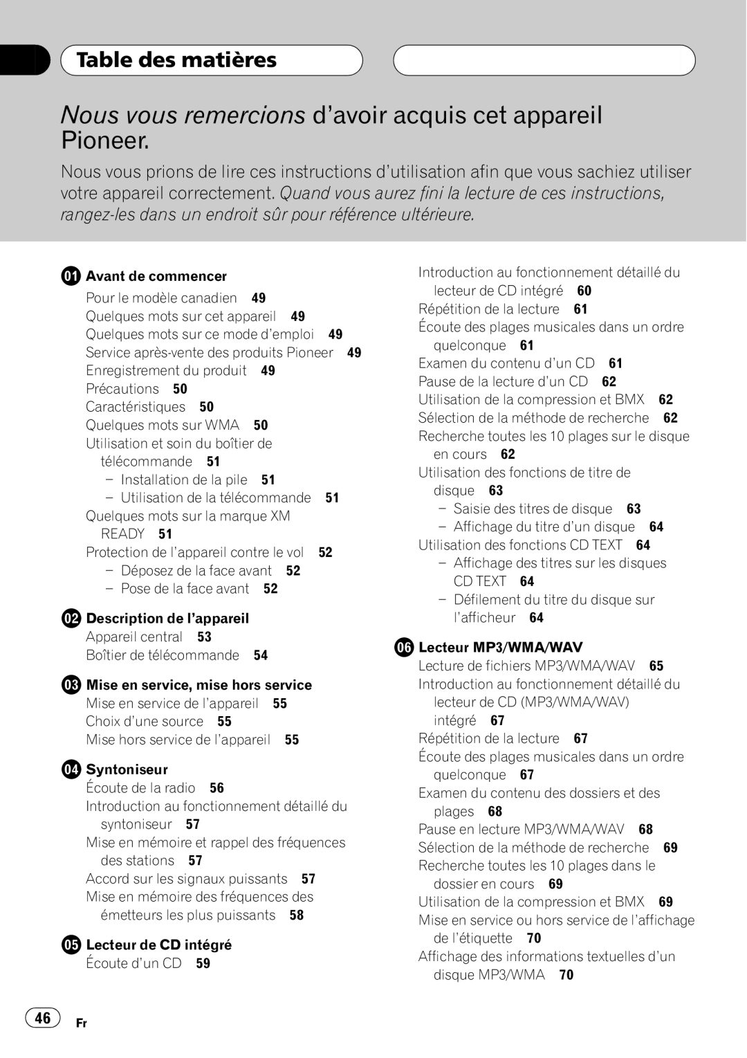 Pioneer DEH-P4600MP operation manual 