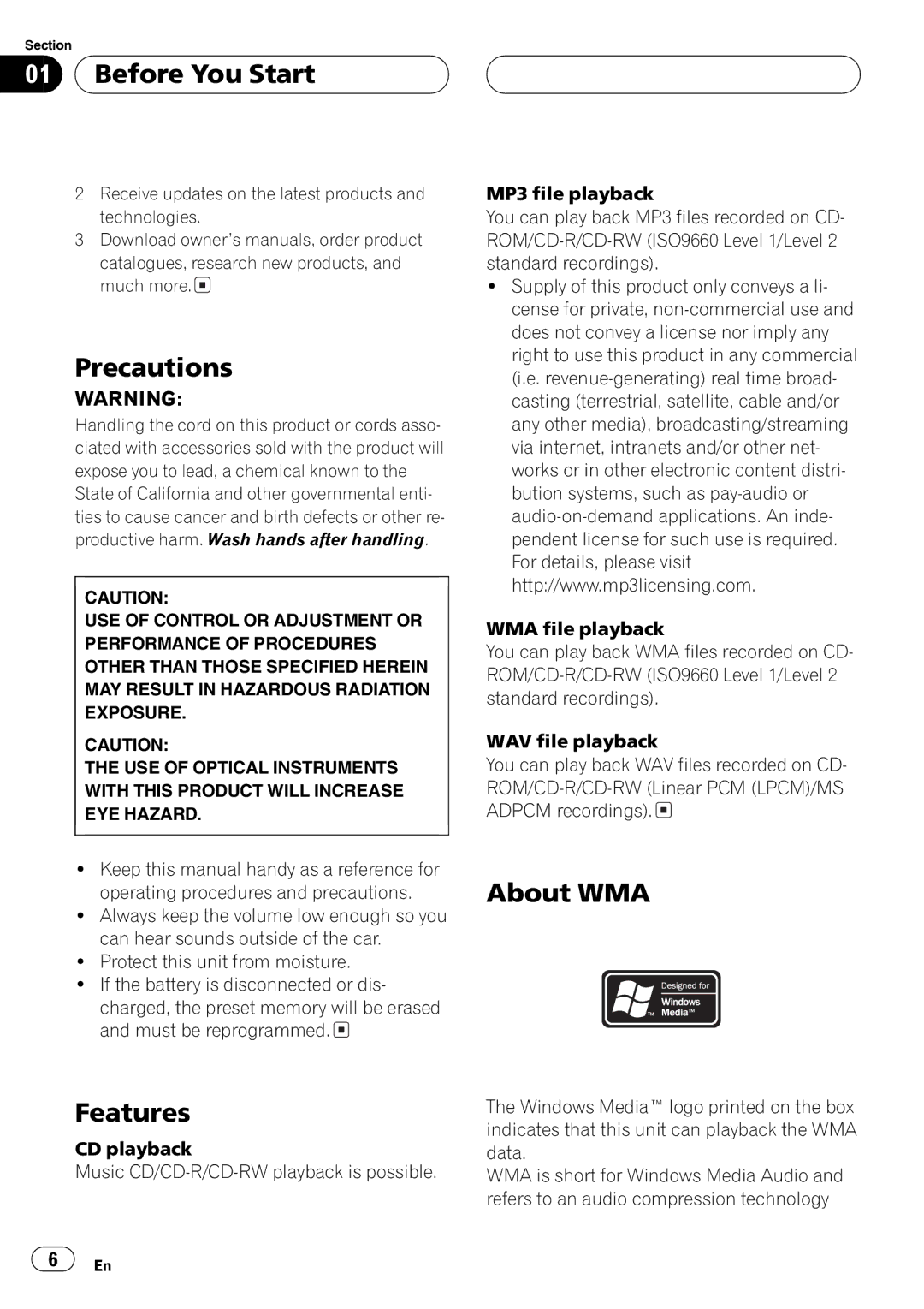 Pioneer DEH-P4600MP operation manual 