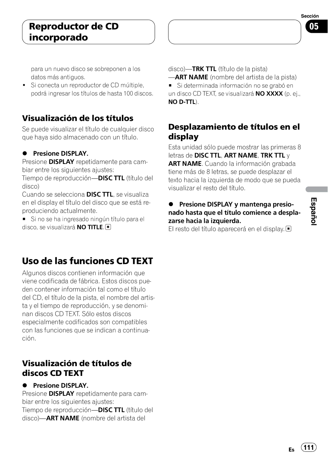 Pioneer DEH-P460MP operation manual + % 