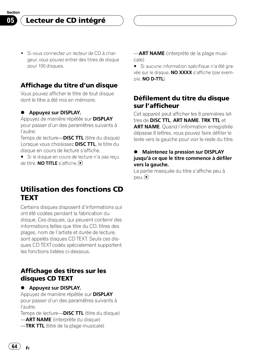 Pioneer DEH-P460MP operation manual 