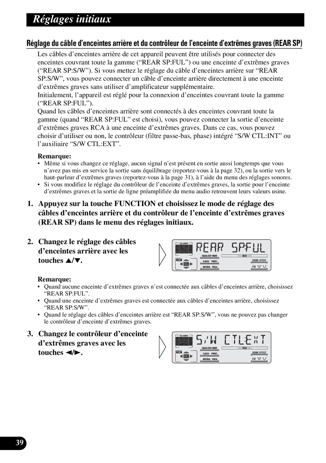 Pioneer DEH-P47DH operation manual Remarque 