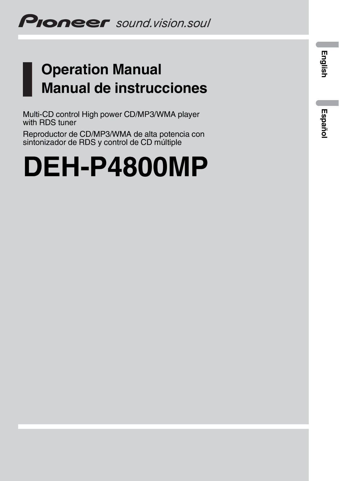 Pioneer DEH-P4800MP operation manual 