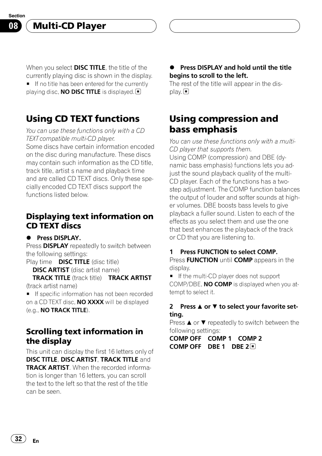 Pioneer DEH-P4800MP operation manual 