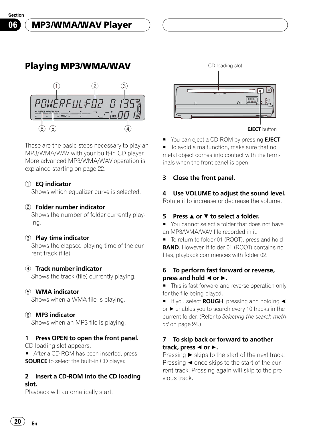 Pioneer DEH-P4800MP operation manual 