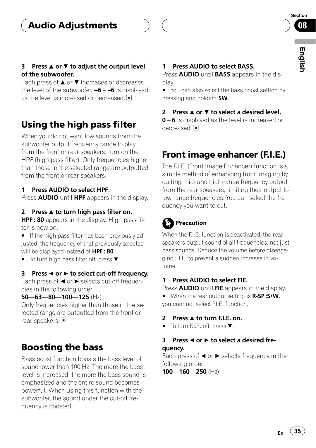 Pioneer DEH-P4800MP operation manual 