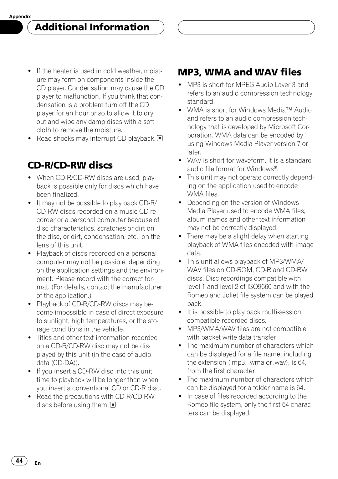 Pioneer DEH-P4800MP operation manual 