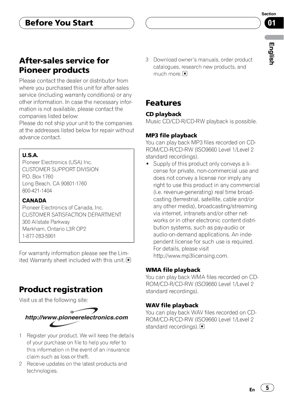 Pioneer DEH-P4800MP operation manual 