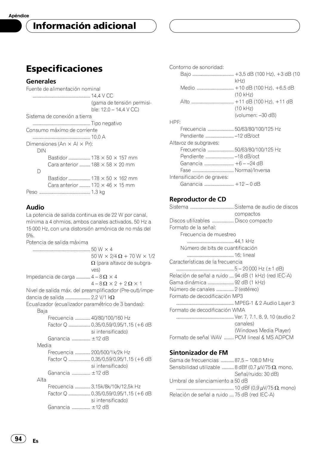 Pioneer DEH-P4850MP operation manual + + 