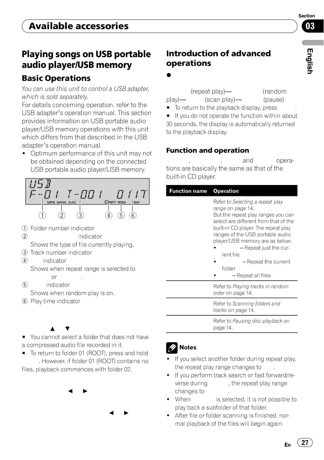 Pioneer DEH-P4900IB operation manual English      , Function and operation 