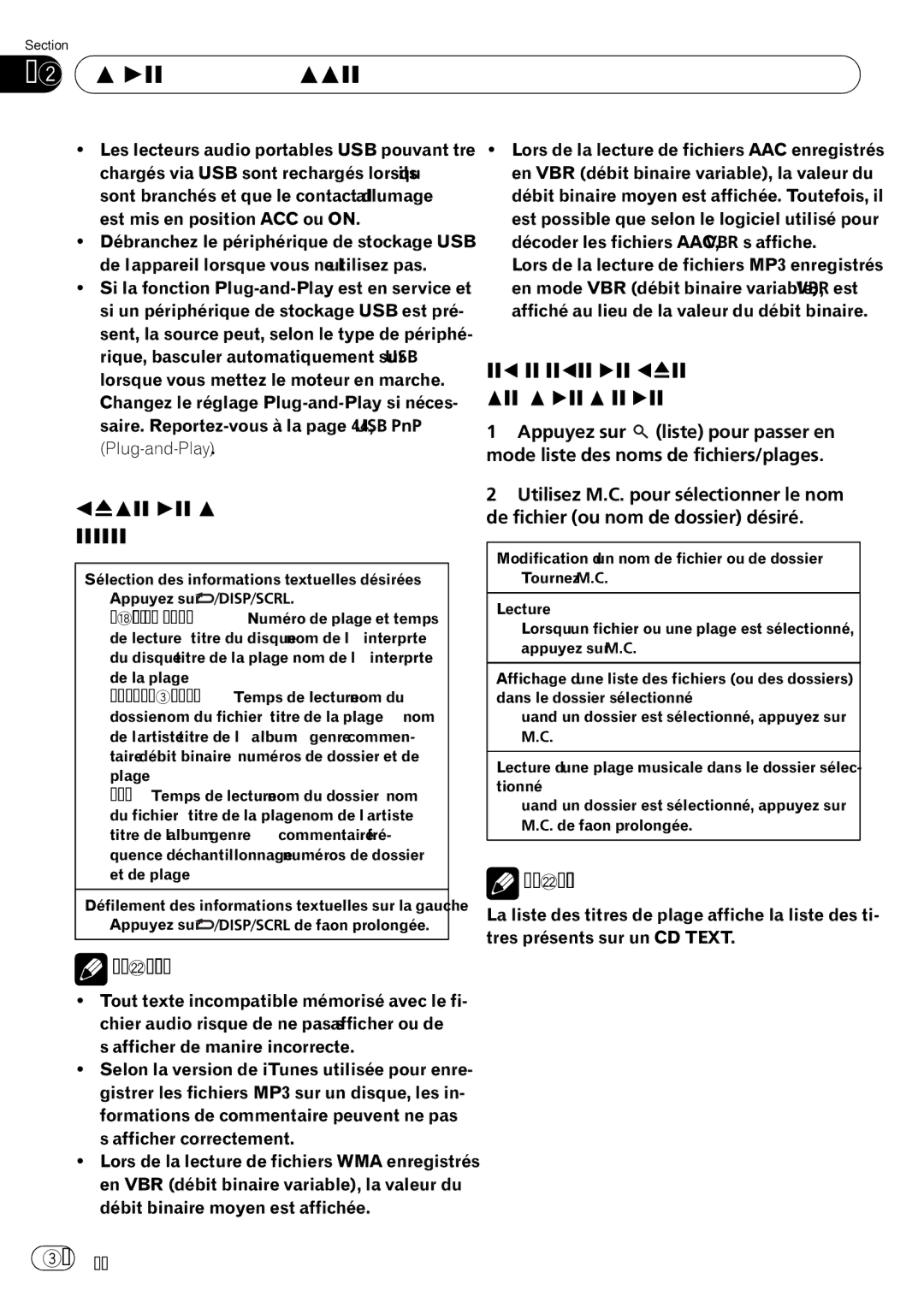 Pioneer DEH-P5200HD operation manual Affichage des informations textuelles, 38 Fr 