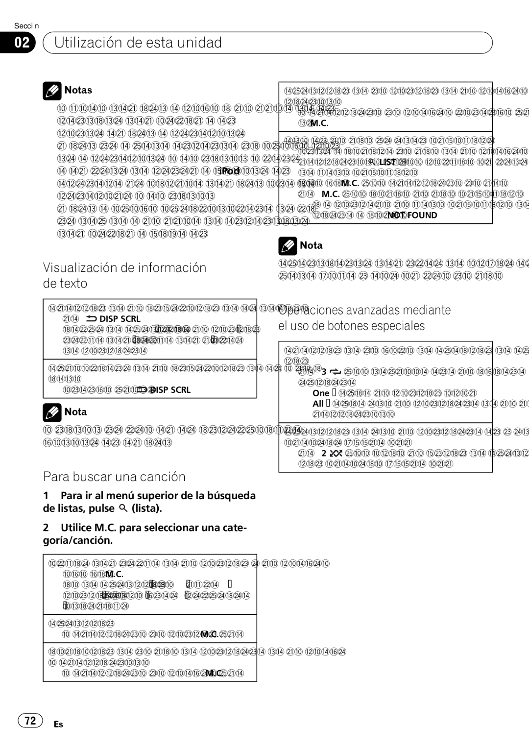 Pioneer DEH-P5200HD operation manual Para buscar una canción 