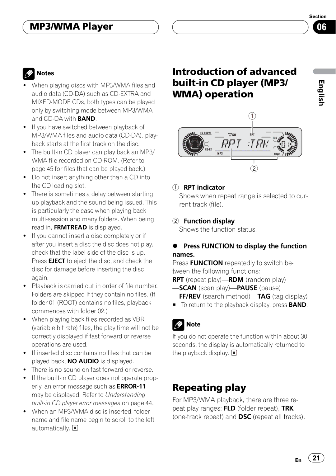 Pioneer DEH-P5500MP operation manual 