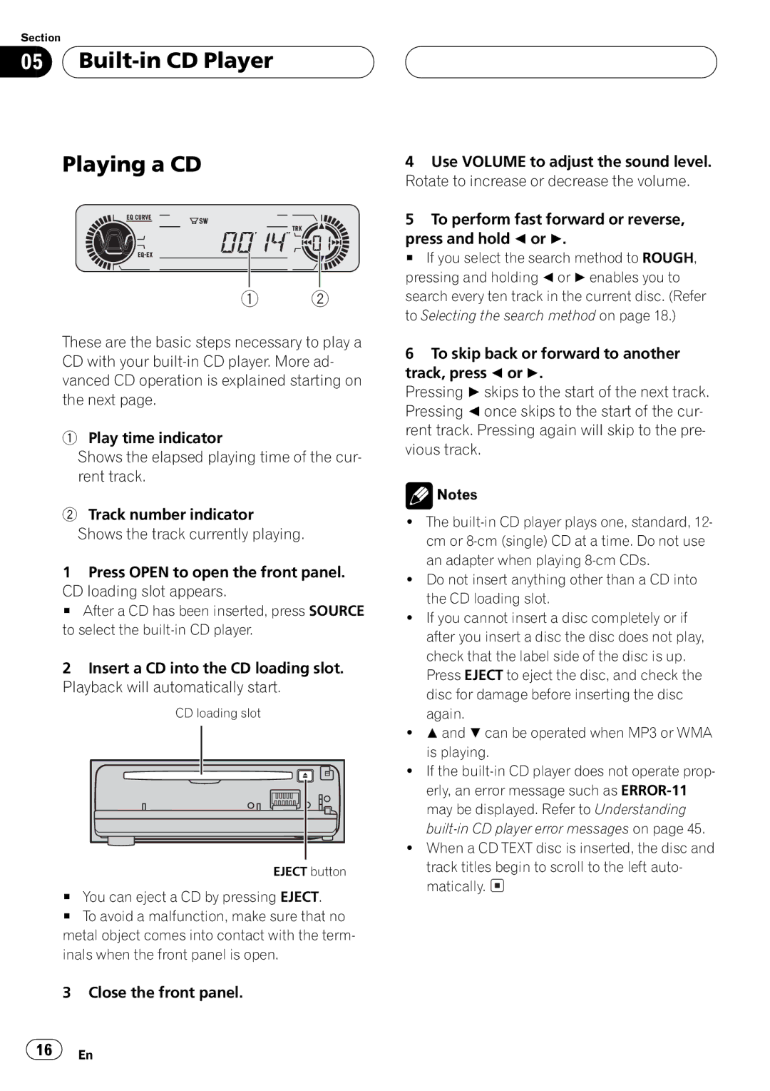 Pioneer DEH-P550MP operation manual 