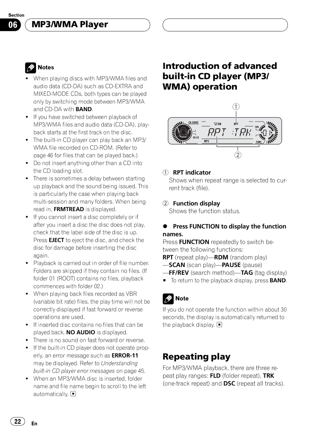 Pioneer DEH-P550MP operation manual 