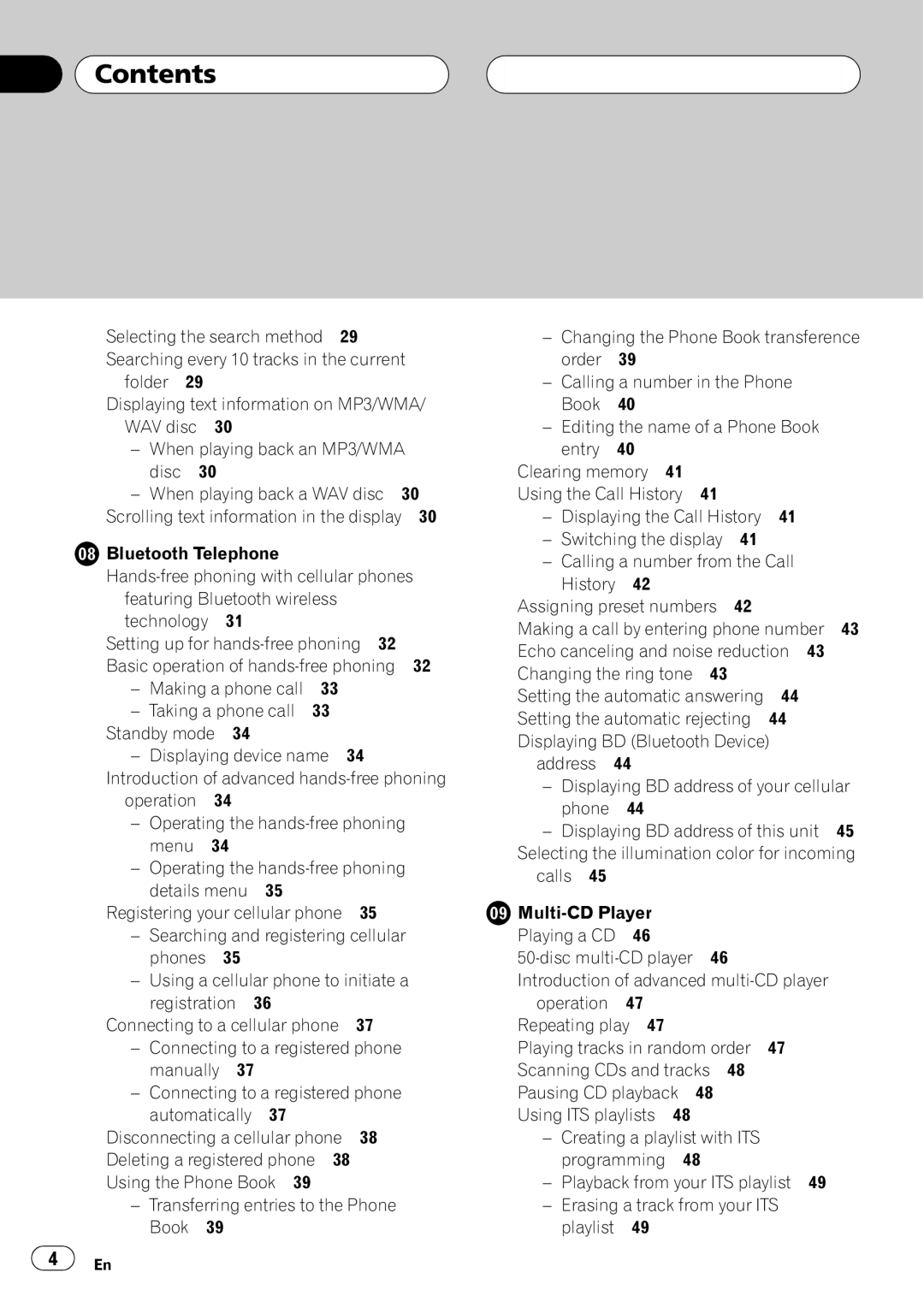 Pioneer DEH-P55BT operation manual When playing back a WAV disc 