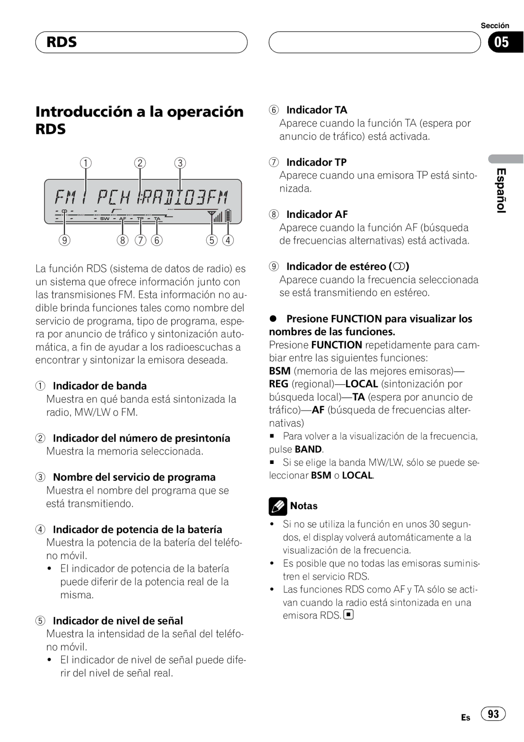 Pioneer DEH-P55BT operation manual Introducción a la operación 