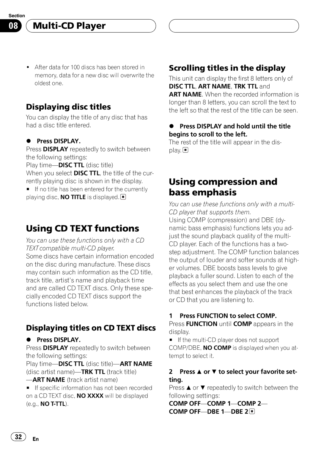 Pioneer DEH-P5730MP, DEH-P5700MP operation manual 