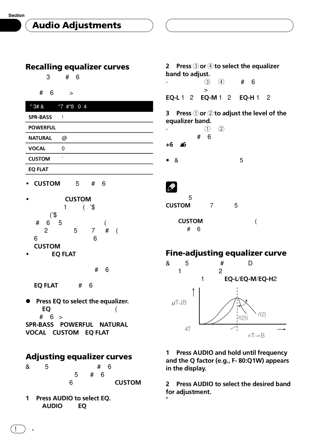 Pioneer DEH-P5730MP, DEH-P5700MP operation manual Level dB =2N Q=2W Center frequency Frequency Hz 