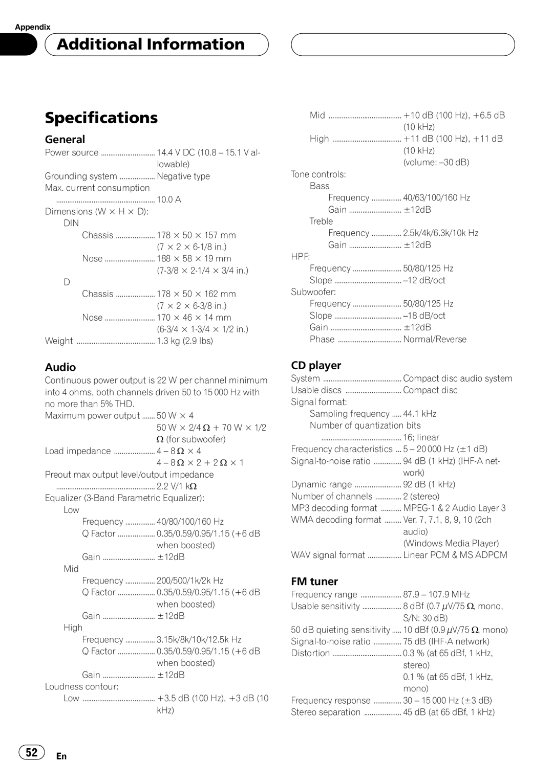 Pioneer DEH-P5800MP operation manual 