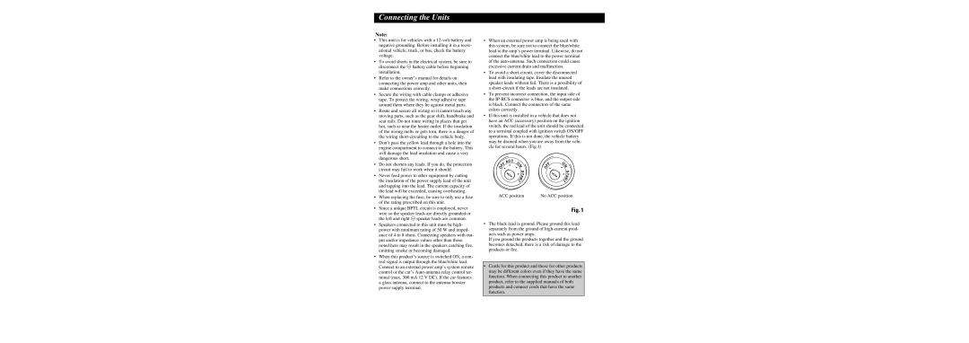 Pioneer DEH-P5800MP operation manual Connecting the Units 