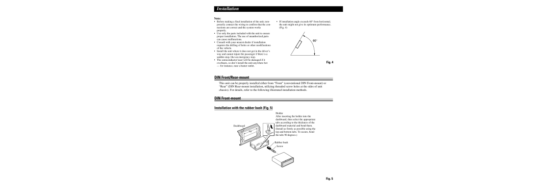 Pioneer DEH-P5800MP operation manual Installation 