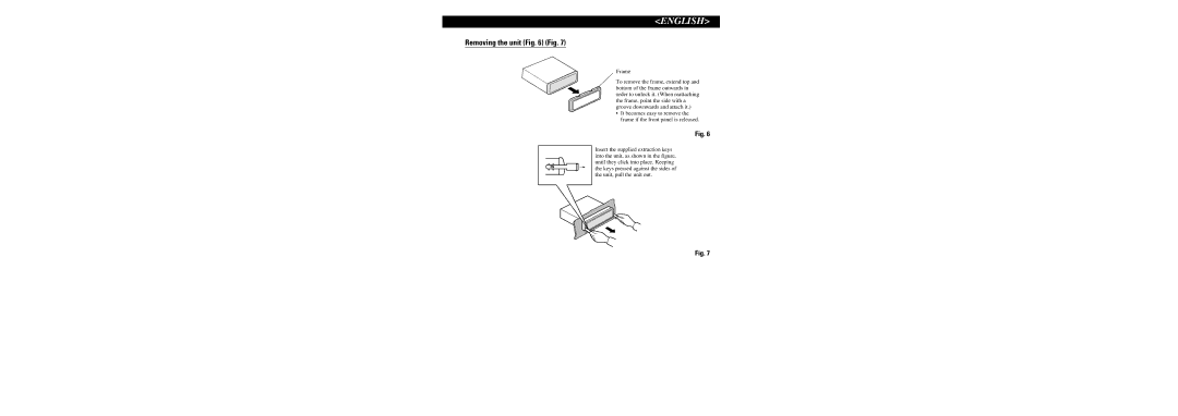 Pioneer DEH-P5800MP operation manual Removing the unit Fig 