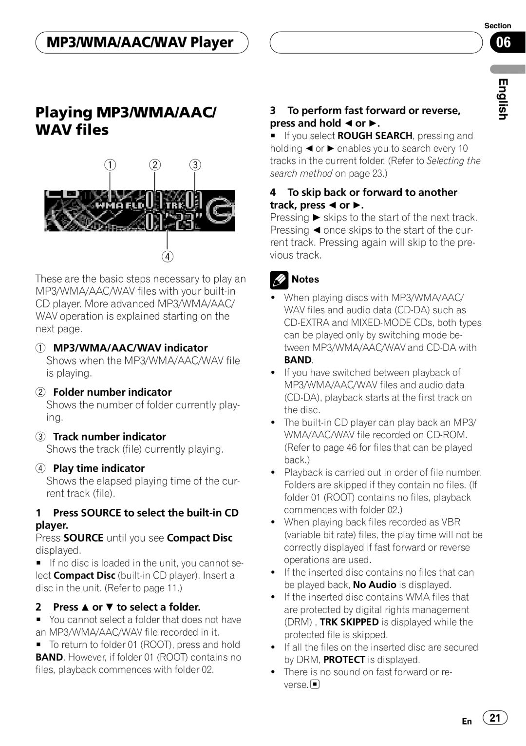 Pioneer DEH-P5850MP operation manual 1 2 4 