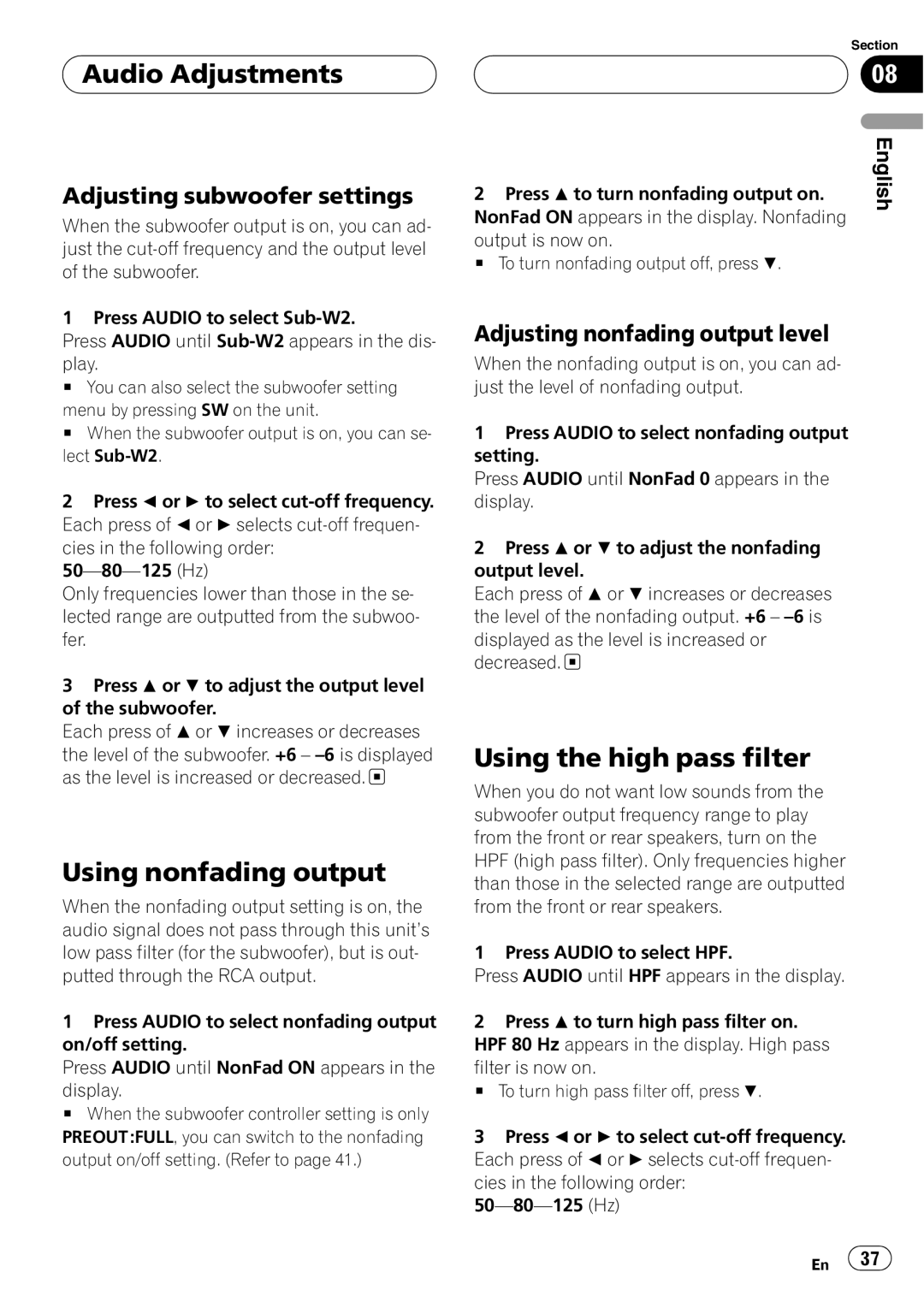 Pioneer DEH-P5850MP operation manual 