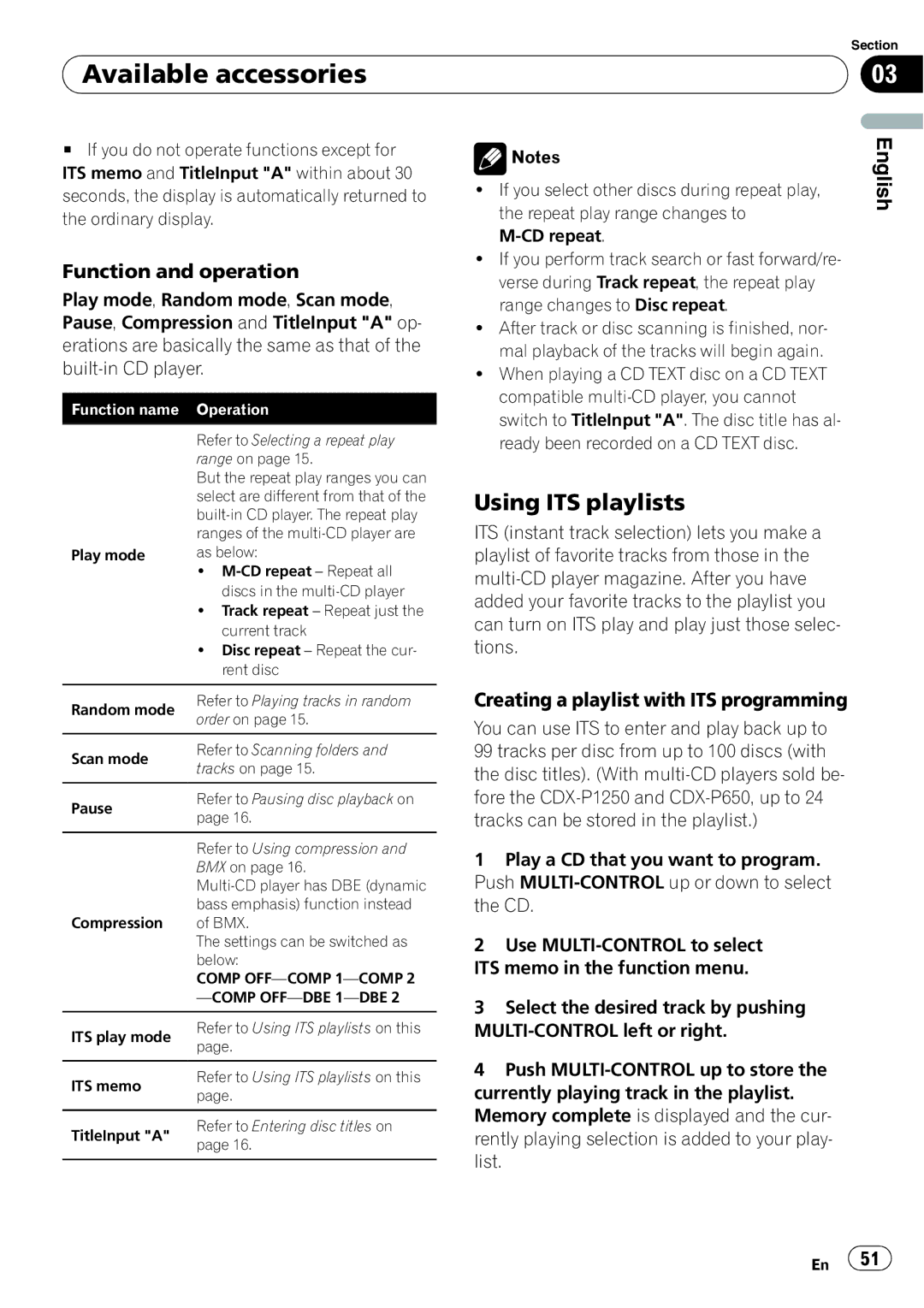 Pioneer DEH-P5900IB operation manual Using ITS playlists, Creating a playlist with ITS programming 