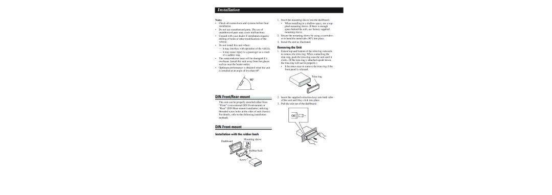 Pioneer DEH-P5900IB operation manual Installation 