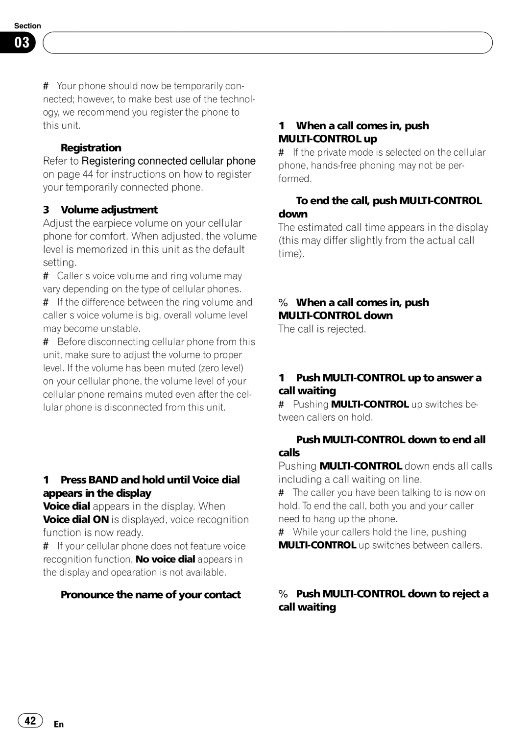 Pioneer DEH-P5900IB operation manual Making a phone call, Taking a phone call 