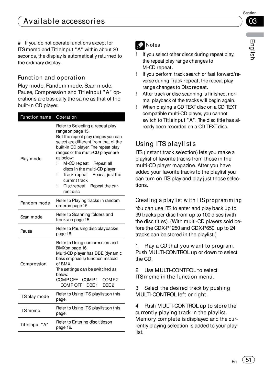 Pioneer DEH-P5900IB operation manual Using ITS playlists, Creating a playlist with ITS programming 