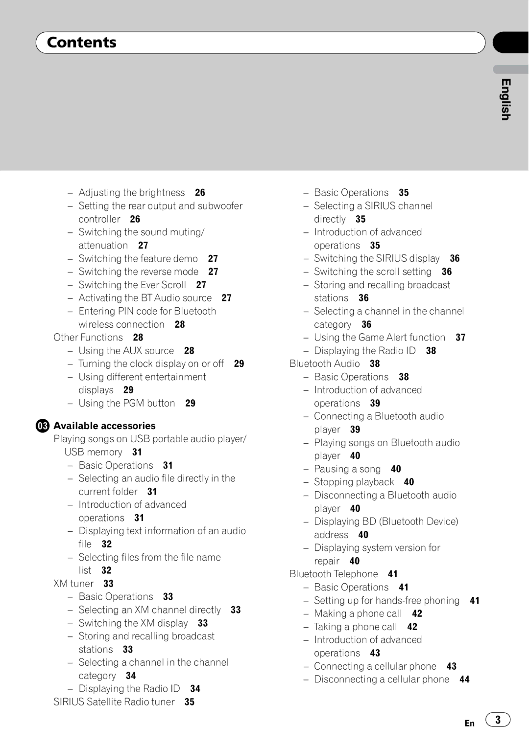 Pioneer DEH-P590IB operation manual English 