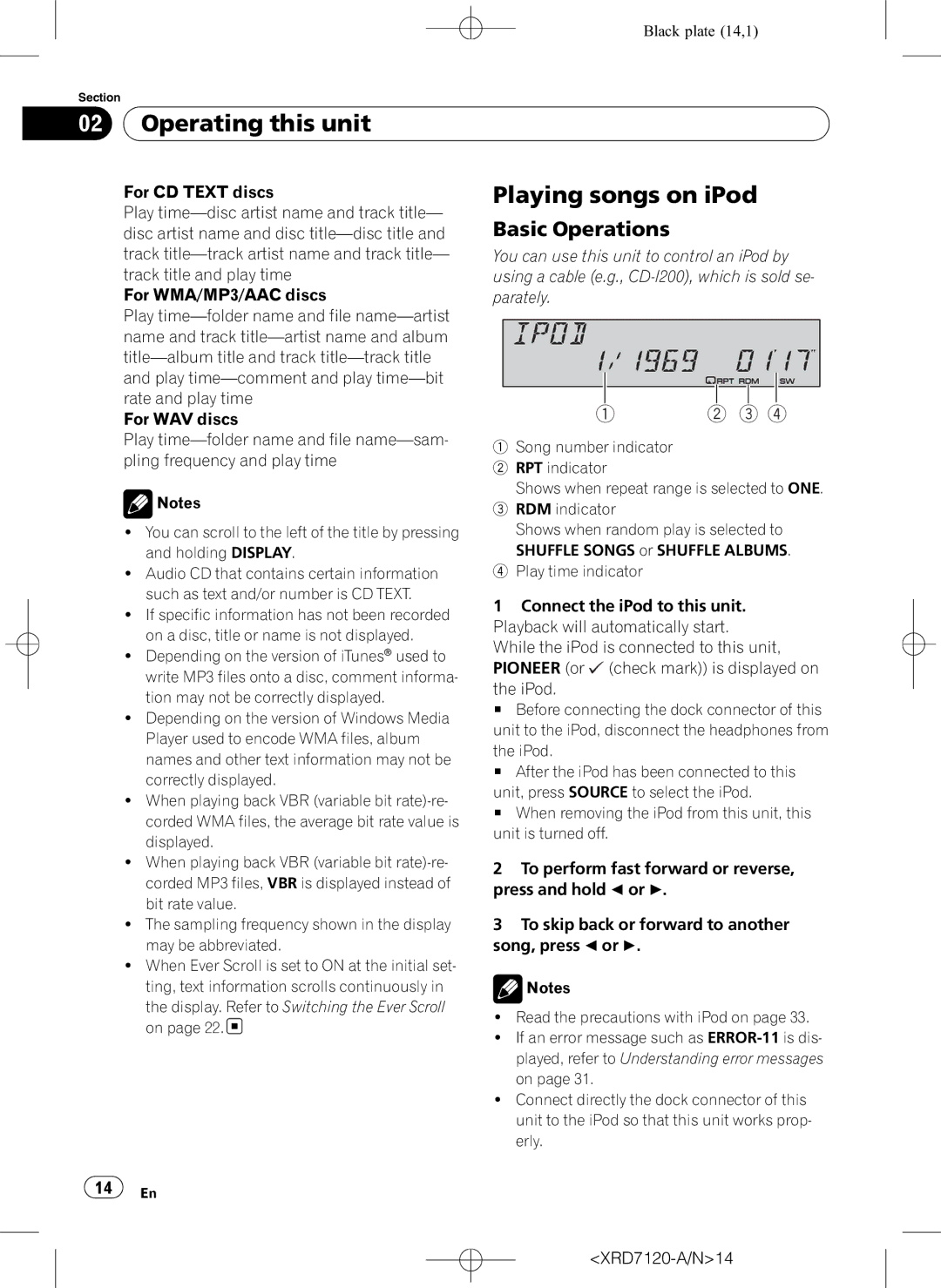 Pioneer DEH-P5950IB operation manual Playing songs on iPod,    