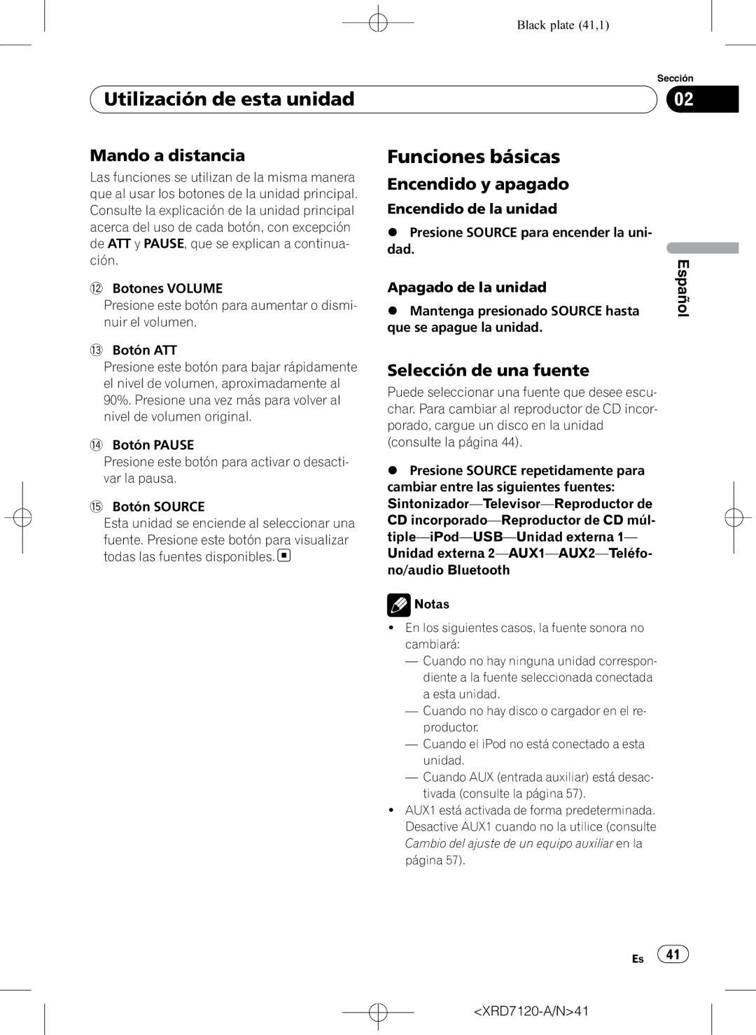 Pioneer DEH-P5950IB operation manual Funciones básicas, Mando a distancia, Encendido y apagado, Selección de una fuente 