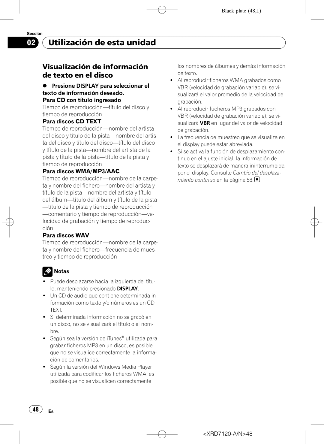 Pioneer DEH-P5950IB operation manual Visualización de información de texto en el disco 