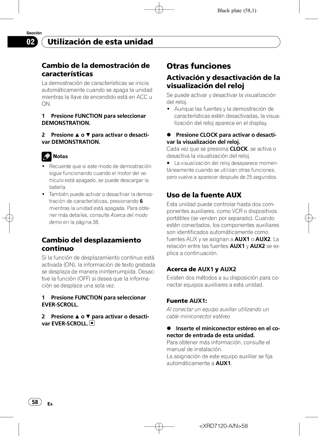 Pioneer DEH-P5950IB operation manual Otras funciones 