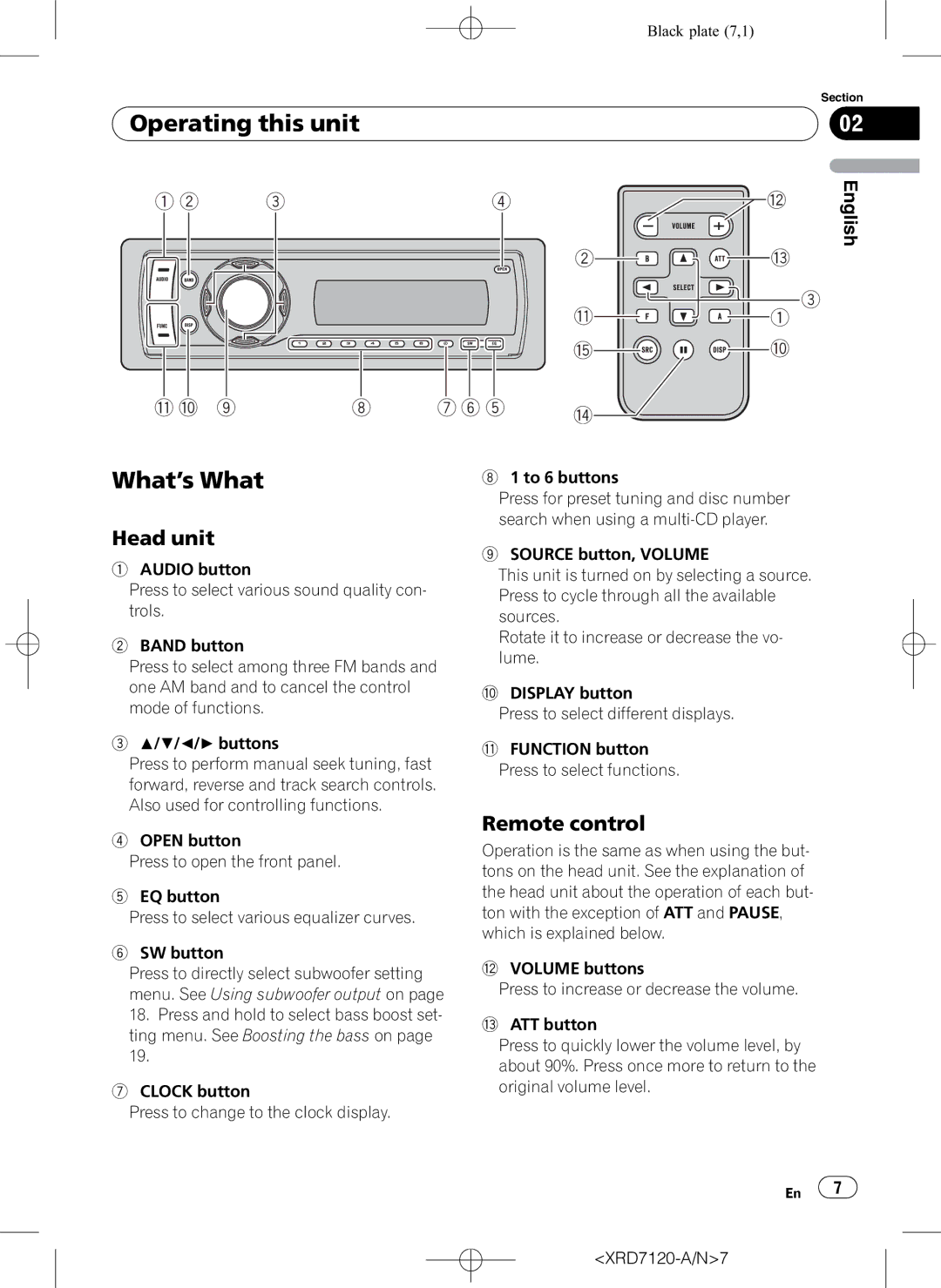 Pioneer DEH-P5950IB operation manual Operating this unit, What’s What, Head unit, Remote control,      