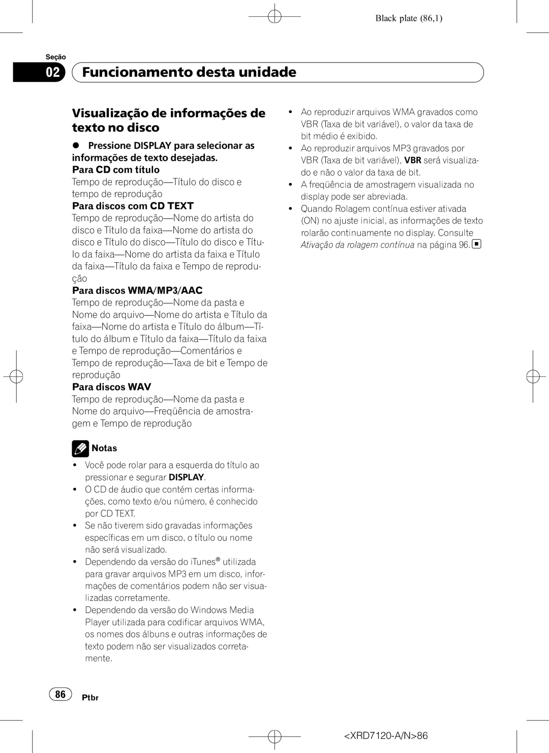 Pioneer DEH-P5950IB operation manual Visualização de informações de texto no disco 