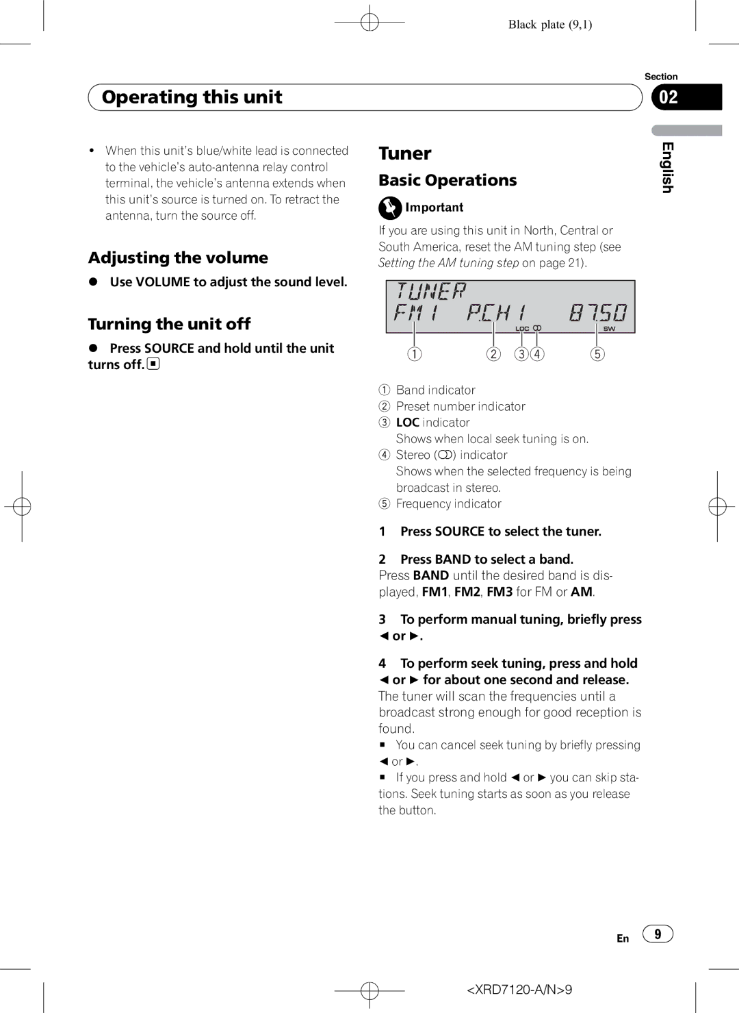 Pioneer DEH-P5950IB operation manual Tuner, Basic Operations, Adjusting the volume, Turning the unit off,   