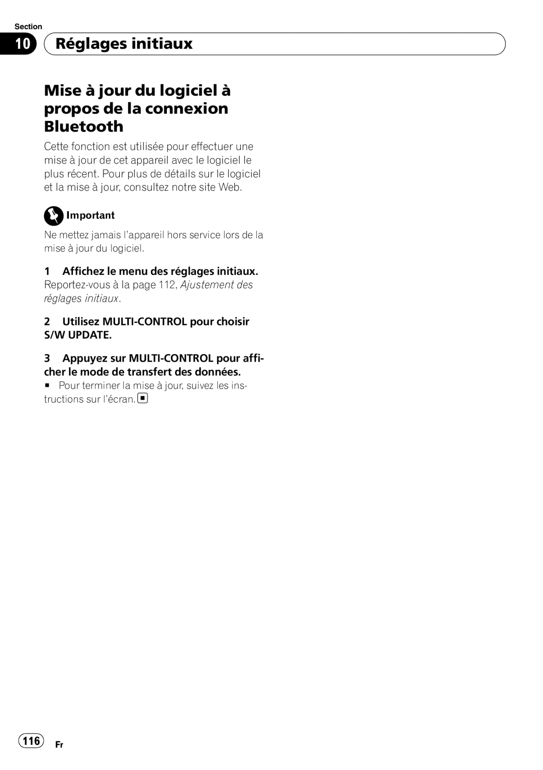 Pioneer DEH-P610BT operation manual 116 Fr 