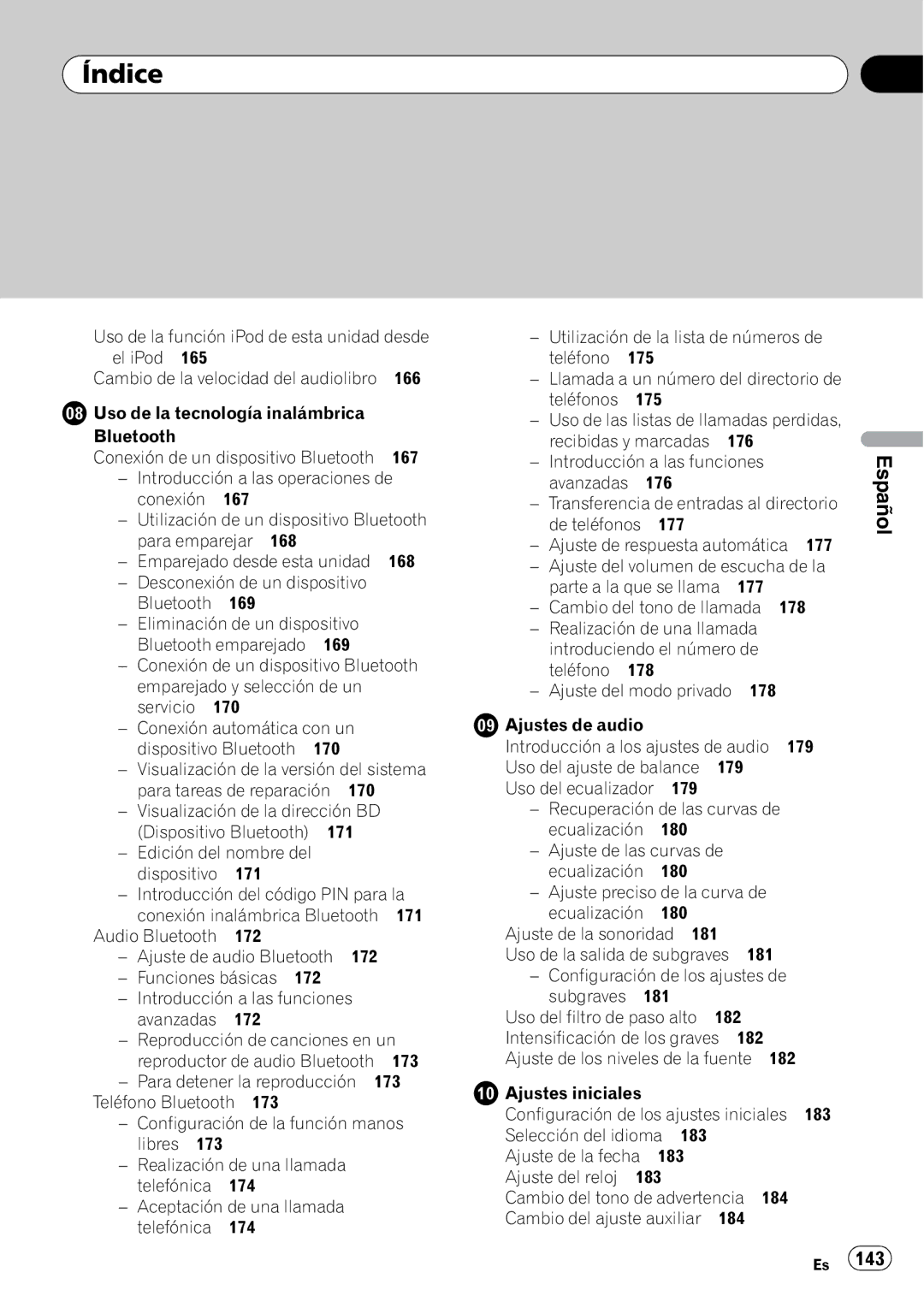 Pioneer DEH-P610BT operation manual 167 