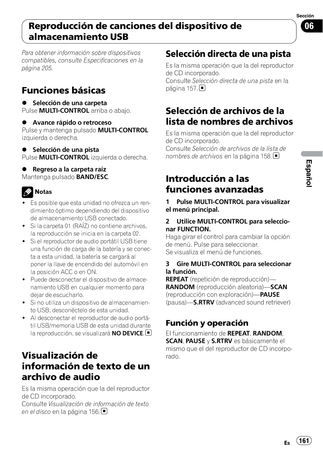 Pioneer DEH-P610BT operation manual Función y operación, Al desconectar el reproductor de audio portá 