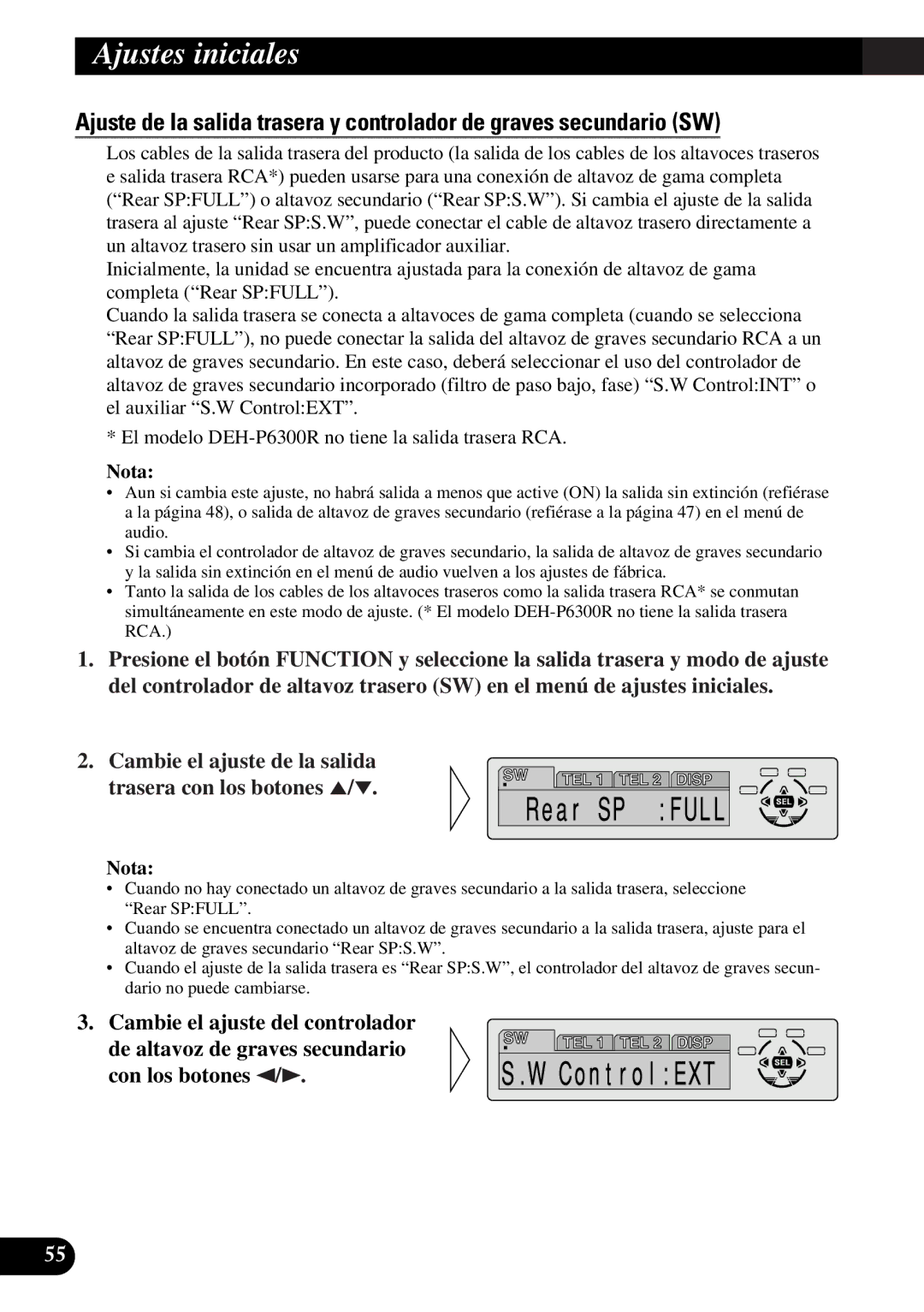 Pioneer DEH-P6300R, DEH-P7300R operation manual Nota 