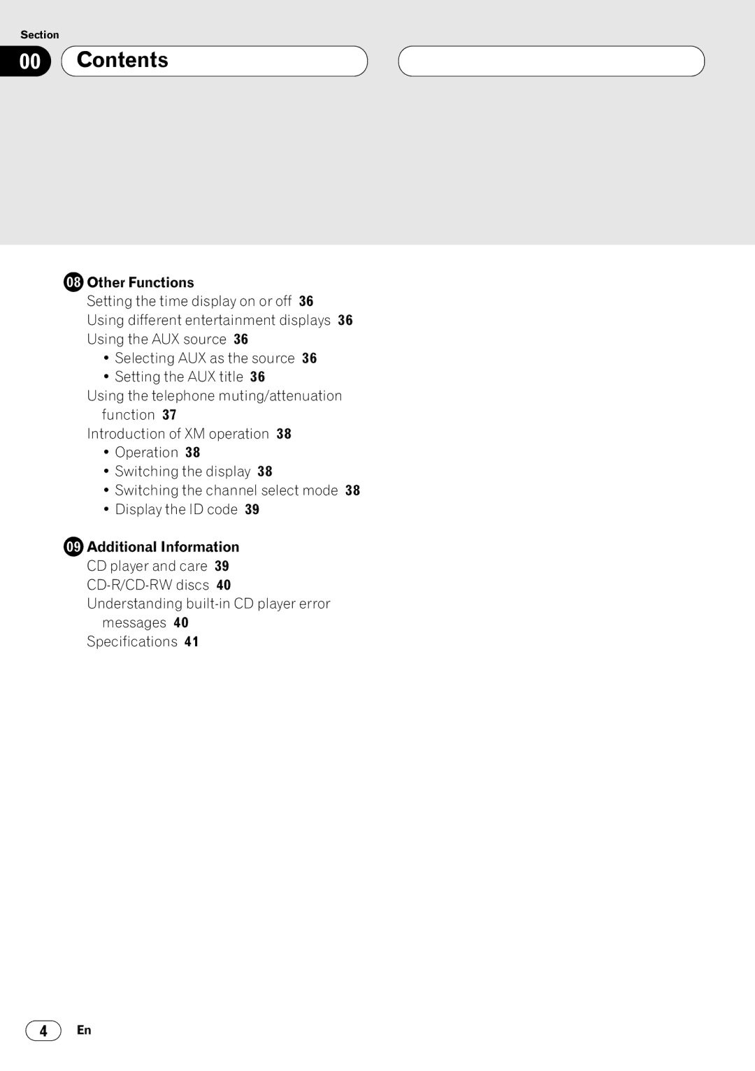 Pioneer DEH-P640 operation manual Other Functions, Additional Information 